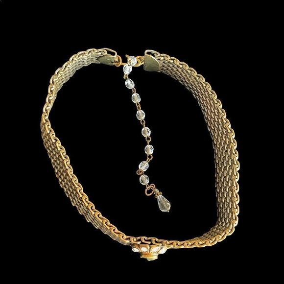 Vtg Rare Banana Bob Ox Gold Aurum Choker Necklace - Picture 4 of 5